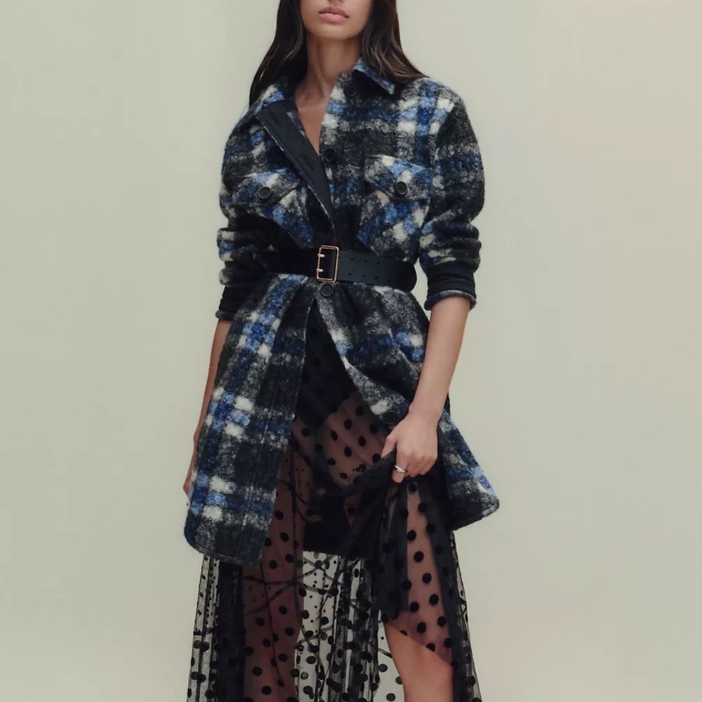 RD Style Eva Plaid Bouclé Shacket